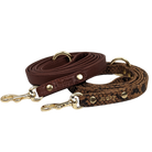 Skinny Leather Leash with all brass hardware by Le Dog Company. The perfect leash for small to medium size dogs.