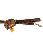 Python print leather leash and poop bag holder